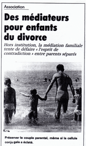 Des médiateurs pour enfants du divorce - Midi Libre 1990