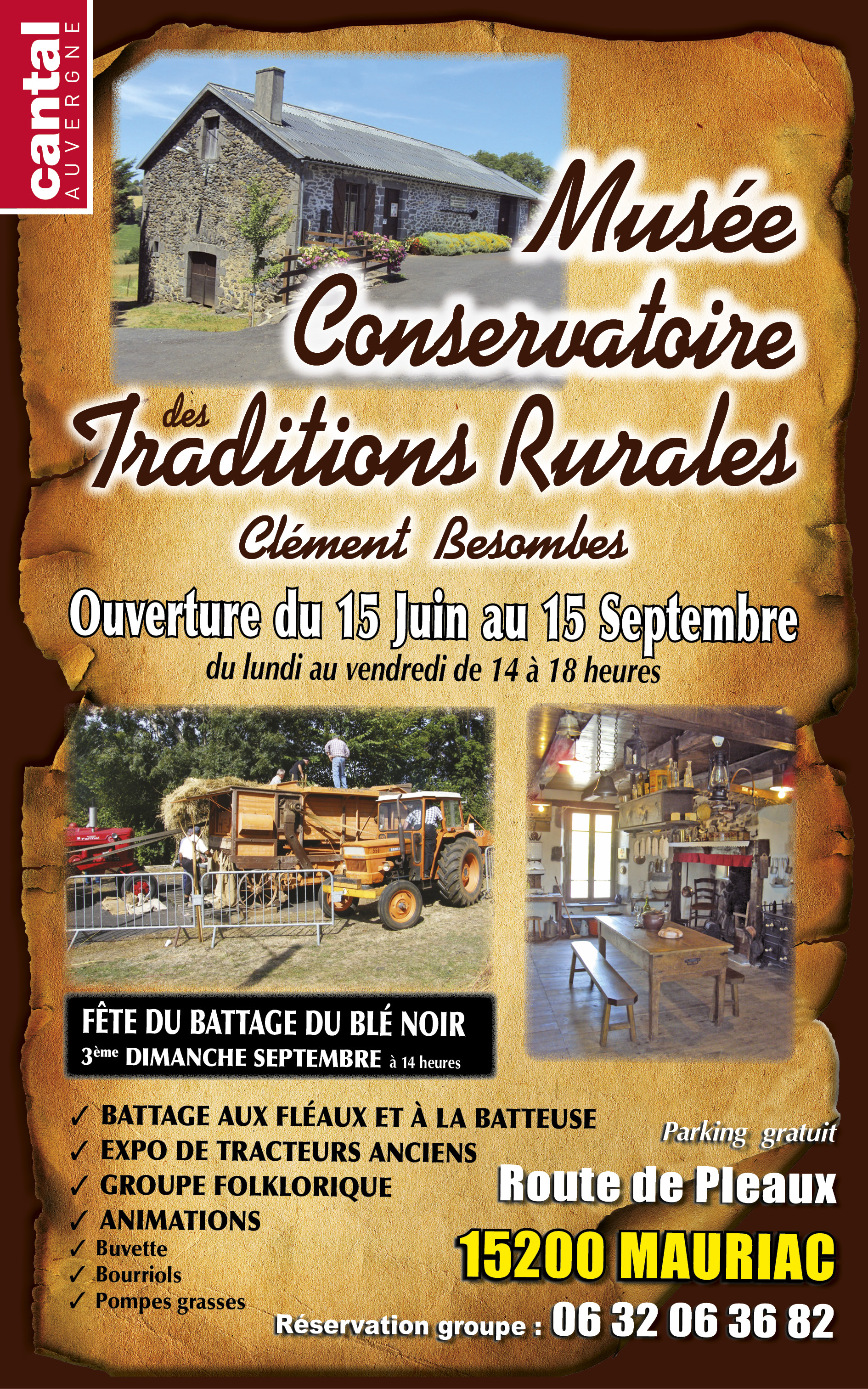 Affiche Muse Conservatoire des Traditions Rurales de Mauriac